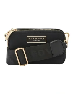 The Lexie Nylon Bag In Black/Gold