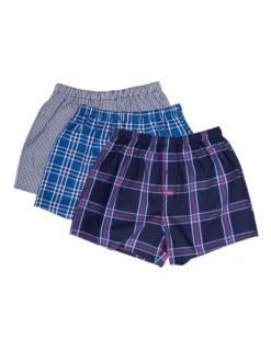 Woven Boxer 3 Pack In Multi