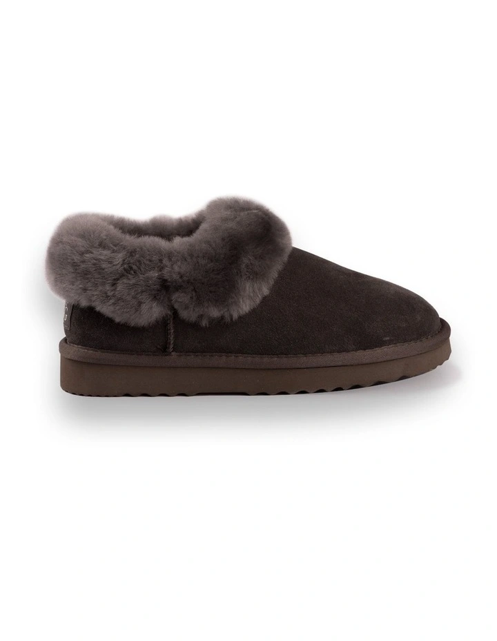 AUS WOOLI UGG UNISEX SHEEPSKIN WOOL TRADITIONAL ANKLE SLIPPERS Grey 2 AUS WOOLI UGG UNISEX SHEEPSKIN WOOL TRADITIONAL ANKLE SLIPPERS Grey - Image 2