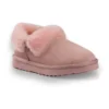 AUS WOOLI UGG UNISEX SHEEPSKIN WOOL TRADITIONAL ANKLE SLIPPERS Pale Pink