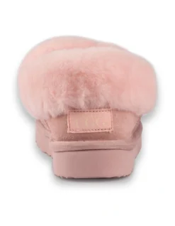 AUS WOOLI UGG UNISEX SHEEPSKIN WOOL TRADITIONAL ANKLE SLIPPERS Pale Pink -Myer Clothing Shop 851402440 3 720x928