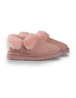 AUS WOOLI UGG UNISEX SHEEPSKIN WOOL TRADITIONAL ANKLE SLIPPERS Pale Pink -Myer Clothing Shop 851402440 6 720x928
