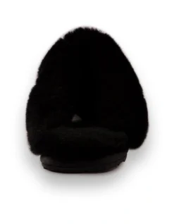 AUS WOOLI UGG UNISEX SHEEPSKIN WOOL SHELLEY Slippers Black -Myer Clothing Shop 851402890 3 720x928