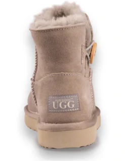 AUS WOOLI UGG SHORT SHEEPSKIN BUTTON BOOT Li Ght Grey -Myer Clothing Shop 851403430 3 720x928