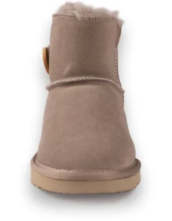 AUS WOOLI UGG SHORT SHEEPSKIN BUTTON BOOT Li Ght Grey -Myer Clothing Shop 851403430 5 720x928