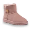 AUS WOOLI UGG SHORT SHEEPSKIN BUTTON BOOT Pale Pink