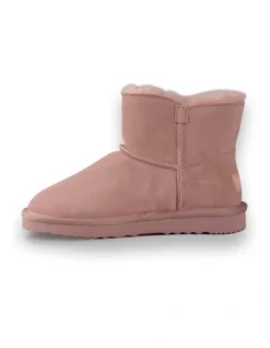 AUS WOOLI UGG SHORT SHEEPSKIN BUTTON BOOT Pale Pink -Myer Clothing Shop 851403520 4 720x928