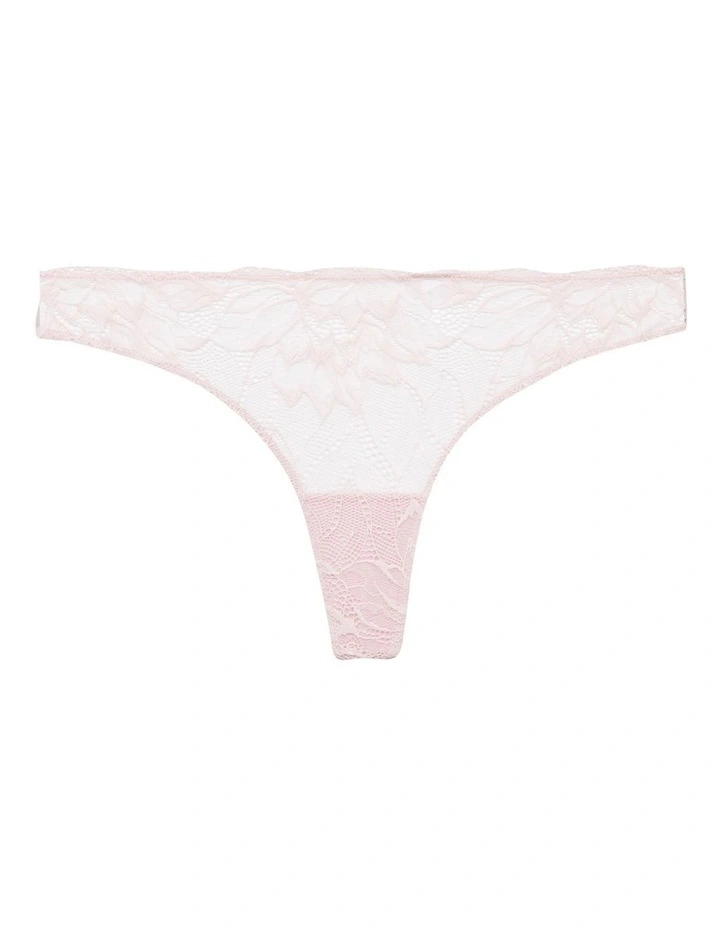 Calvin Klein Seductive Comfort Lotus Floral Thong In Pink 4 Calvin Klein Seductive Comfort Lotus Floral Thong In Pink - Image 4