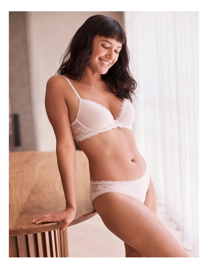 Calvin Klein Seductive Comfort Lotus Floral Bikini Brief Pink 2 Calvin Klein Seductive Comfort Lotus Floral Bikini Brief Pink - Image 2