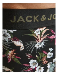 Jack & Jones Flower Microfibre Trunks Black 3 Pack -Myer Clothing Shop 851708800 6 720x928
