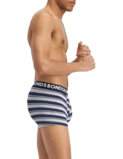Bonds Everyday Stripe Trunks 3 Pack In Black And Blue -Myer Clothing Shop 851862430 4 720x928