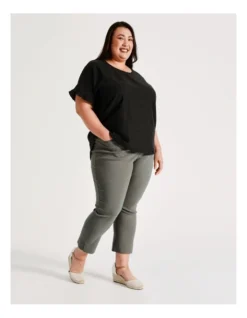 Regatta Wardrobe Staple Stretch Crop Pant Khaki Green -Myer Clothing Shop 852107500 3 1 720x928