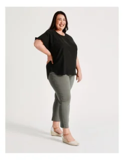 Regatta Wardrobe Staple Stretch Crop Pant Khaki Green -Myer Clothing Shop 852107500 5 1 720x928