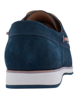 Hush Puppies Lake Navy Nubuck Leather Boat Shoe -Myer Clothing Shop 852152500 5 720x928