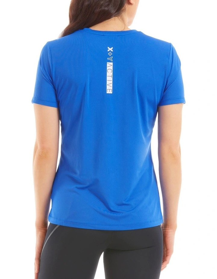 Active Slim Fit Tee In Blue 3 Active Slim Fit Tee In Blue - Image 3