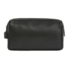 French Connection Leather Look Wash Bag In Black