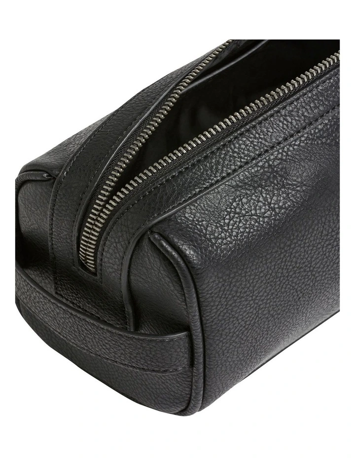 French Connection Leather Look Wash Bag In Black 2 French Connection Leather Look Wash Bag In Black - Image 2