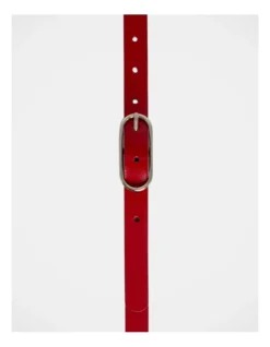 Basque Willow Leather Belt In Red -Myer Clothing Shop 854511580 3 1 720x928