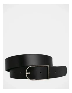 Basque Olinda Leather Belt In Black