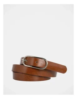 Basque Willow Leather Belt In Tan