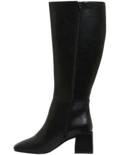 Tabby Black Smooth Boots -Myer Clothing Shop 855343180 3 720x928