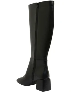 Tabby Black Smooth Boots -Myer Clothing Shop 855343180 5 720x928