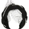 Black Headband With Veil