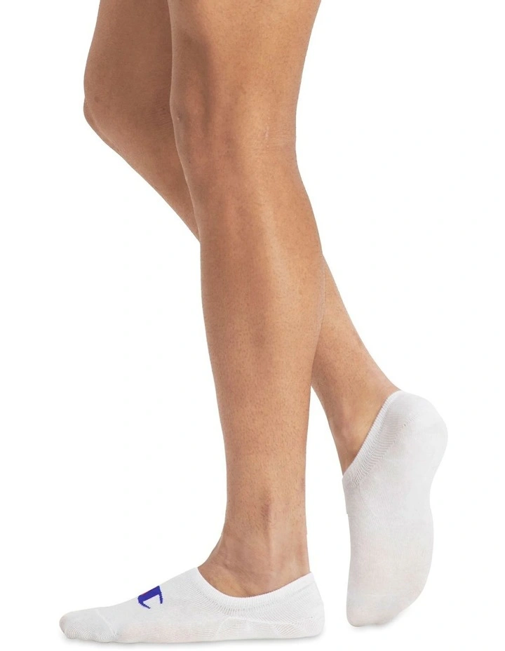 Champion C Logo Sneaker Socks 3 Pack In White 2 Champion C Logo Sneaker Socks 3 Pack In White - Image 2