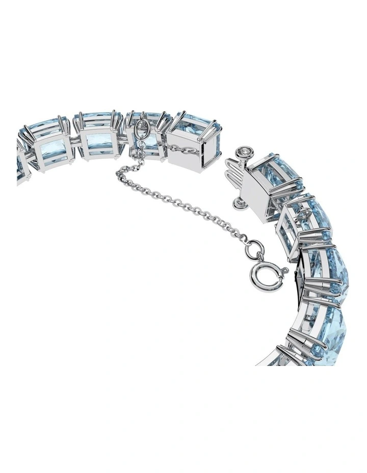 Swarovski Millenia Bracelet Square Cut Medium Rhodium Plated In Blue 3 Swarovski Millenia Bracelet Square Cut Medium Rhodium Plated In Blue - Image 3
