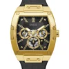 Guess Phoenix Black Silicone Skeleton Watch