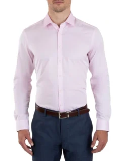 Gibson Slim Fit Flame Pink Shirt FGM709