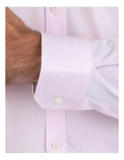 Gibson Slim Fit Flame Pink Shirt FGM709 -Myer Clothing Shop 858333070 4 720x928