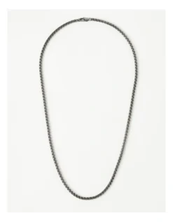 Gun Metal Simple Chain Necklace