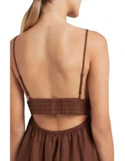 French Connection Linen Shirred Cut Out Dress 7 French Connection Linen Shirred Cut Out Dress -Myer Clothing Shop 859605760 4 720x928