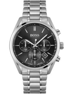 Hugo Boss Champion 44mm Black Stainless Steel Chrono Watch 1513871