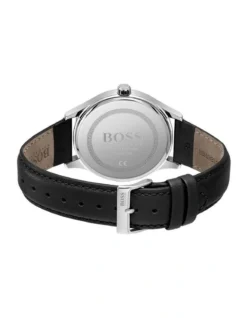 Hugo Boss Elite 41mm Stainless Steel Black Leather Band Watch 1513893 -Myer Clothing Shop 859633570 3 720x928