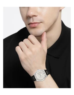 Hugo Boss Elite 41mm Stainless Steel Black Leather Band Watch 1513893 -Myer Clothing Shop 859633570 4 720x928