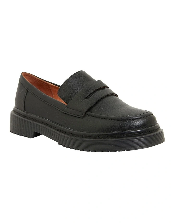 Strata Flat Loafers In Black Leather 2 Strata Flat Loafers In Black Leather - Image 2