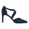 Madison Fabric Heeled Shoes In Navy