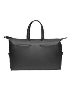 Cassian Black Leather Duffle Bag
