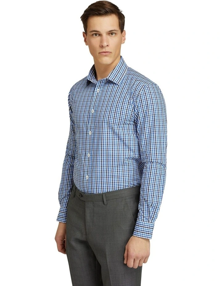 Oxford Beckton Checked Shirt In Blue 2 Oxford Beckton Checked Shirt In Blue - Image 2