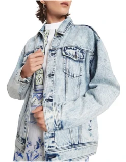 The Lucky Chance Relaxed Fit Jacket Indigo Acid Wash -Myer Clothing Shop 863672950 5 720x928