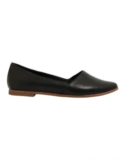 Rachael Flat Shoes In Black Leather
