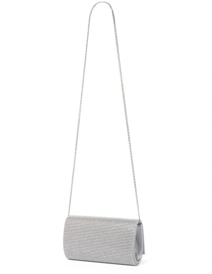 Forever New Hannah Heatfix Foldover Clutch In Silver 3 Forever New Hannah Heatfix Foldover Clutch In Silver - Image 3