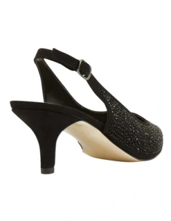 Teagan Black Fabric Heeled Shoes -Myer Clothing Shop 866104210 4 720x928