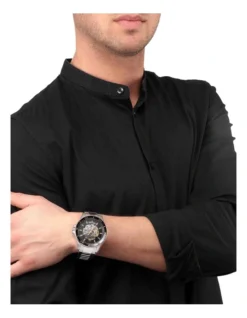 Maserati Sfida Automatic Skeleton Silver Watch 9 Maserati Sfida Automatic Skeleton Silver Watch -Myer Clothing Shop 867174580 4 720x928