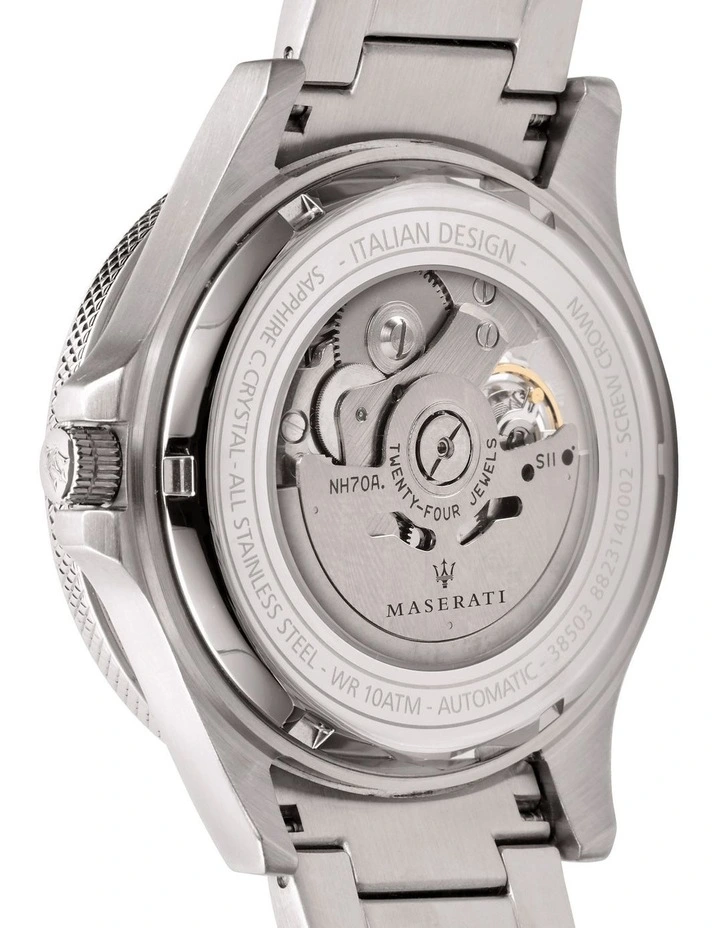 Maserati Sfida Automatic Skeleton Silver Watch 6 Maserati Sfida Automatic Skeleton Silver Watch - Image 6