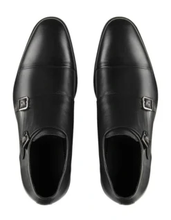 Brennin Black Leather Monk Strap Shoes 5 Brennin Black Leather Monk Strap Shoes -Myer Clothing Shop 867201040 3 720x928