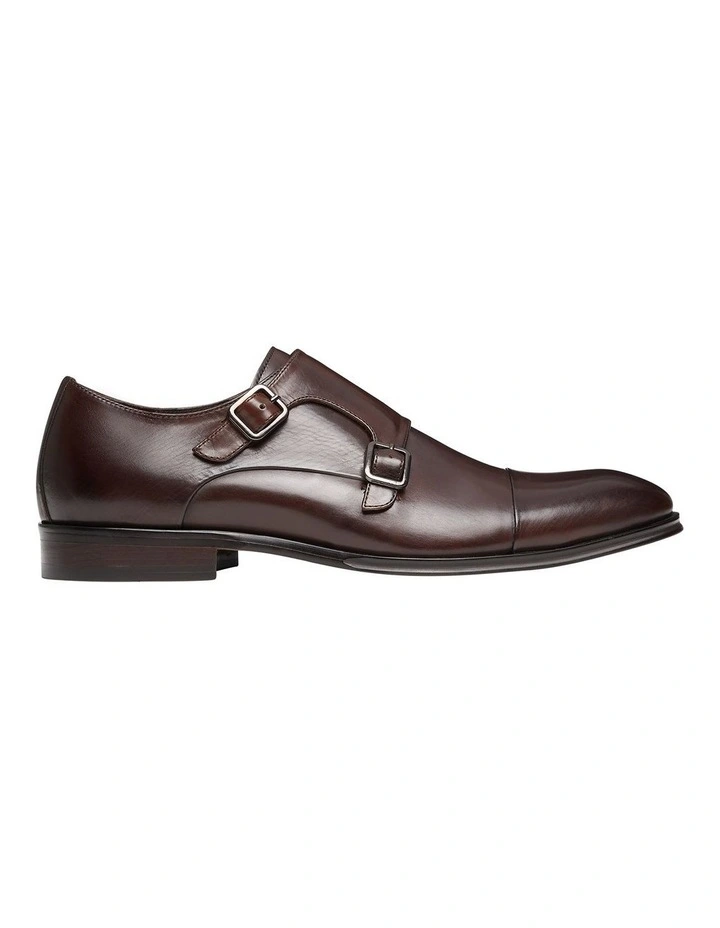 Brennin Brown Leather Monk Strap Shoes 1 Brennin Brown Leather Monk Strap Shoes