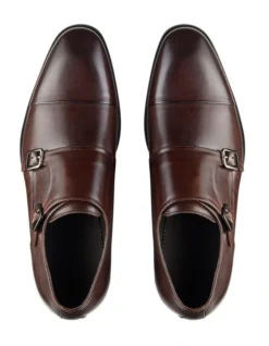 Brennin Brown Leather Monk Strap Shoes 5 Brennin Brown Leather Monk Strap Shoes -Myer Clothing Shop 867201130 3 720x928